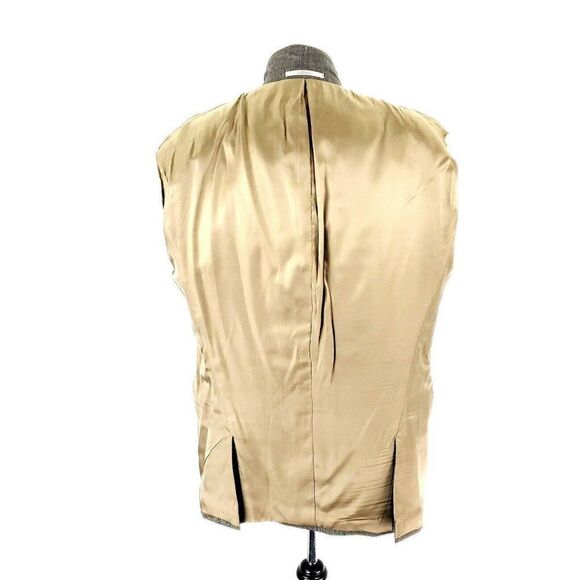 Joe Joseph Abboud Wool 2 Button Blazer 42R Beige Nailshead Jacket - Picture 10 of 10